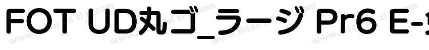 FOT UD丸ゴ_ラージ Pr6 E字体转换